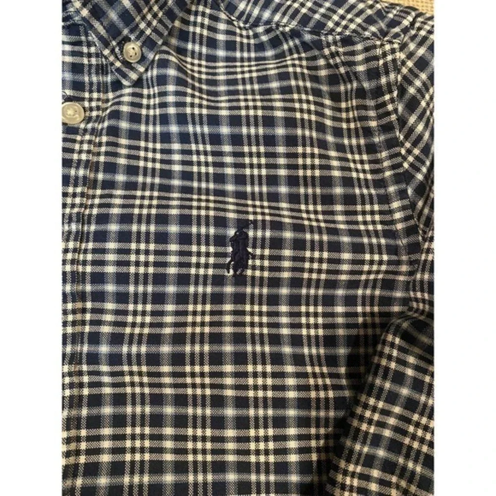Ralph Lauren Long Sleeve Button Down Shirt Plaid Blue Boy's Small S‎ (8)